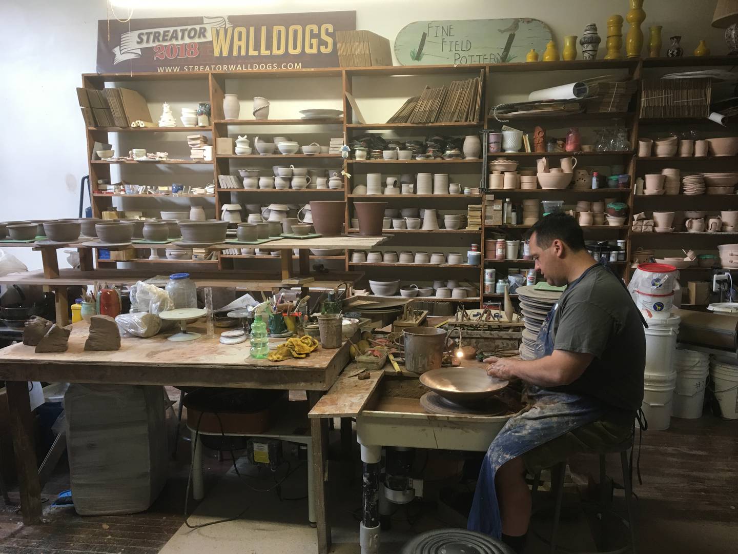 Fine Field Pottery, located in Streator, specializes in functional and fun pieces of stoneware.
