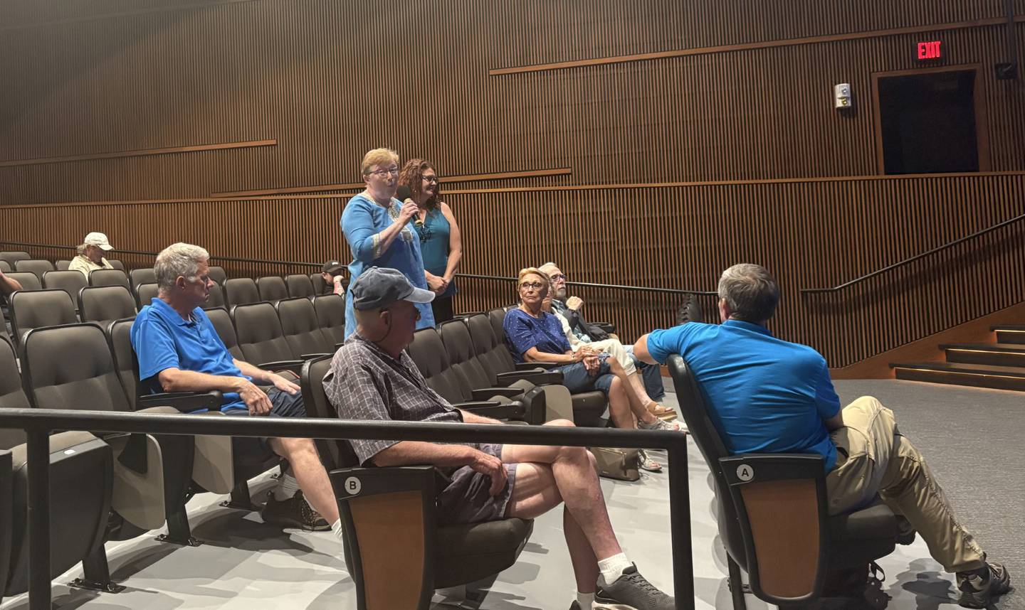 Marlene Moshage, a member of the Illinois Valley Community College Board of Trustees and a new volunteer with the Voluntary Action Center, thanked State Rep. Amy Murri Briel for highlighting the importance of programs like Meals on Wheels during Monday’s town hall at IVCC.