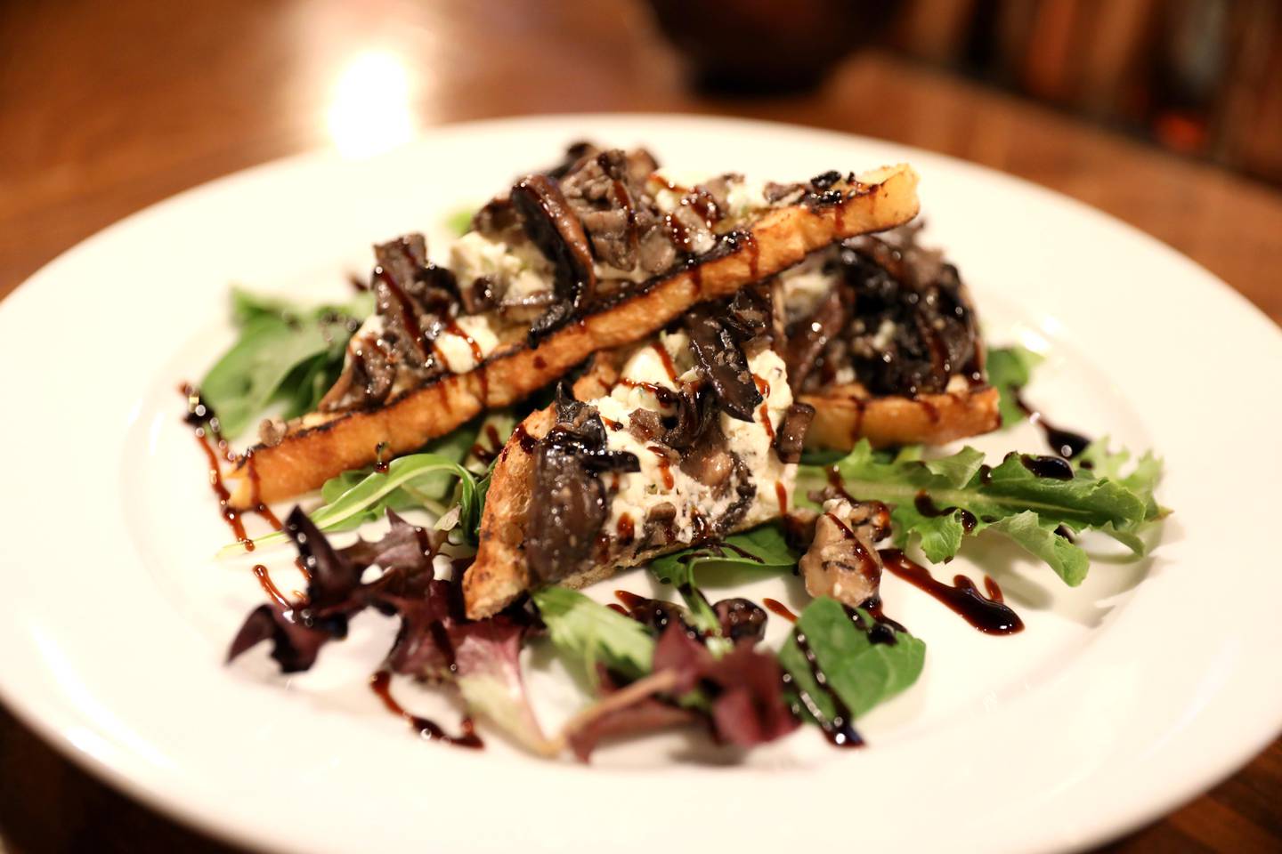 Wild mushroom and Boursin cheese bruscetta on grilled garlic toast at J. Fleming’s Absolutely Delicious restaurant in Westmont. The restaurant will be participating in the Westmont Chamber of Commerce and Tourism Bureau’s Restaurant Week Jan. 19-29, 2023.