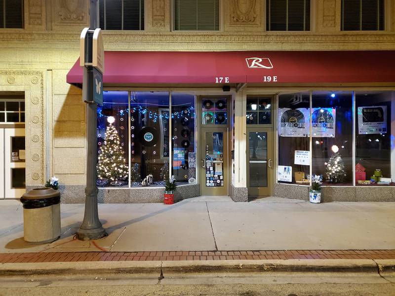 Downtown Joliet at night before the holidays is filled with a quiet, peaceful holiday spirit, if you know where to look.