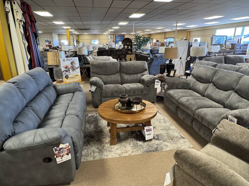 Steinberg’s Furniture originated in Spring Valley in 1888 through the hard work of Isaac “I.L.” Steinberg. Along the way, his sons Maurice and Harry became involved, then their sons, Charlie and Mickey, joined the team, and now the fourth generation of Bruce and Bonnie Steinberg, and Leslie Ruda are working in this family business. The store stayed in Spring Valley until 1976 when a fire forced a move to Peru.