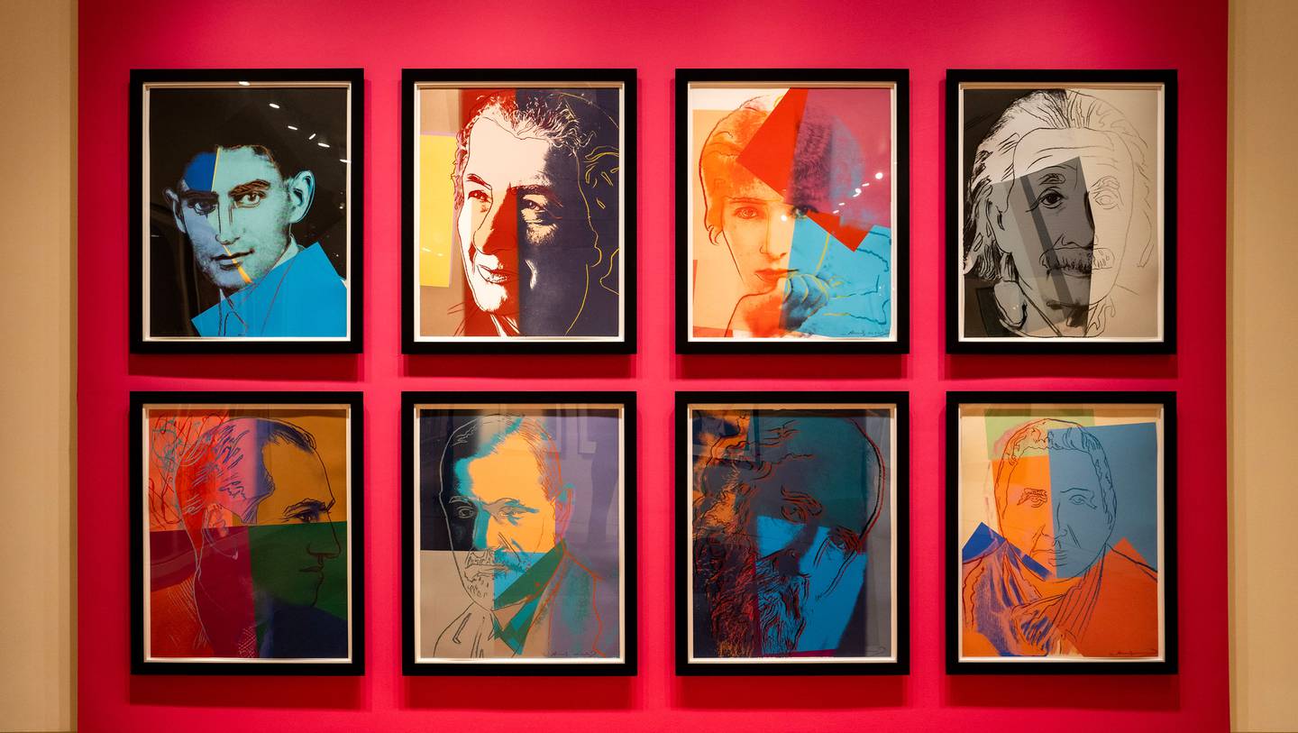 Andy Warhol portrait installation at the College of DuPage