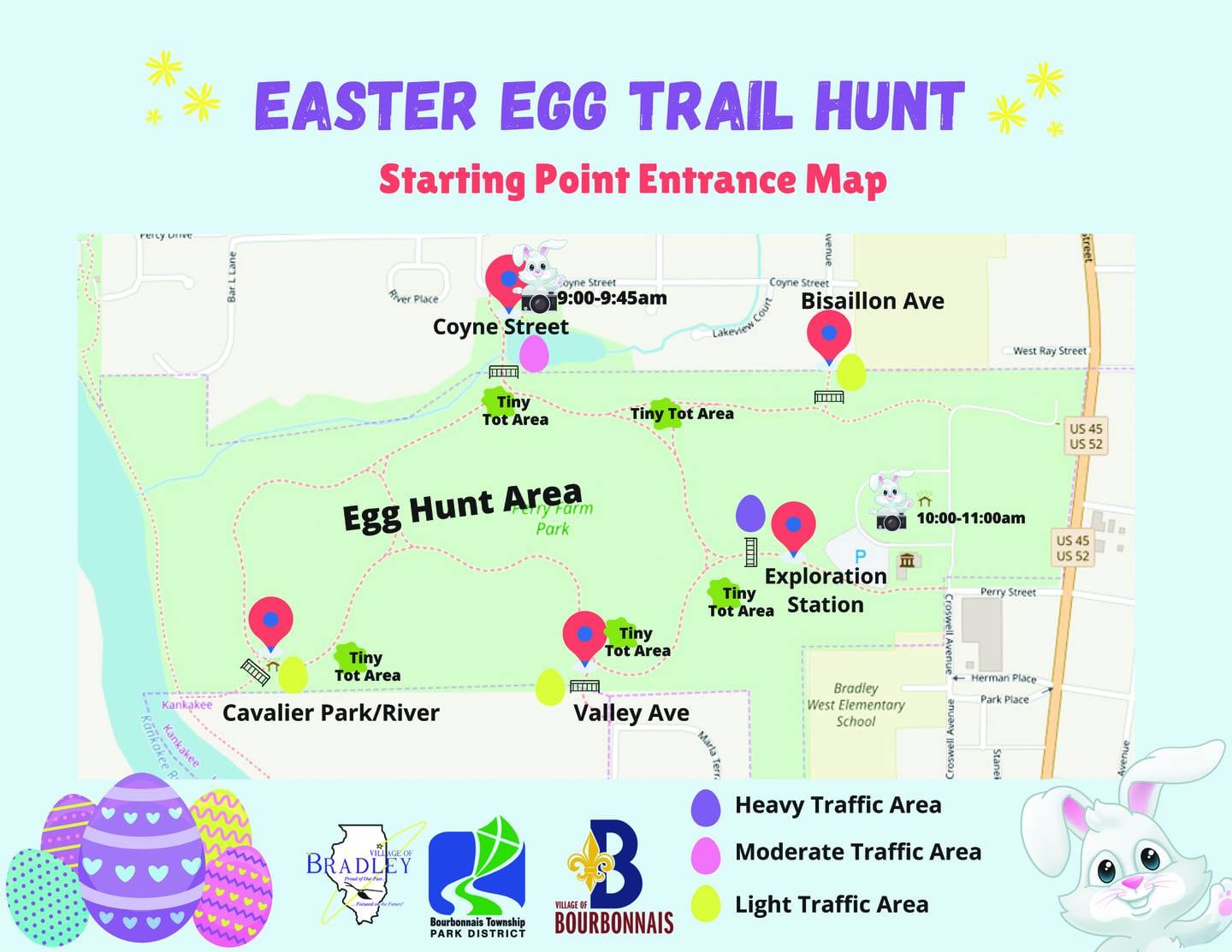 Easter Egg Trail Hunt Entrance Map