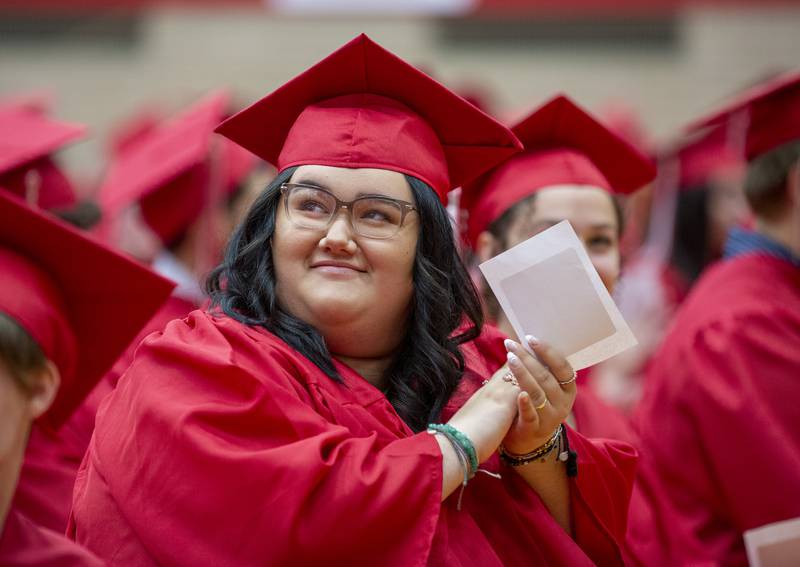 A member of the Ottawa High School class of 2022 during the graduation ceremony Friday, May 27, 2022.