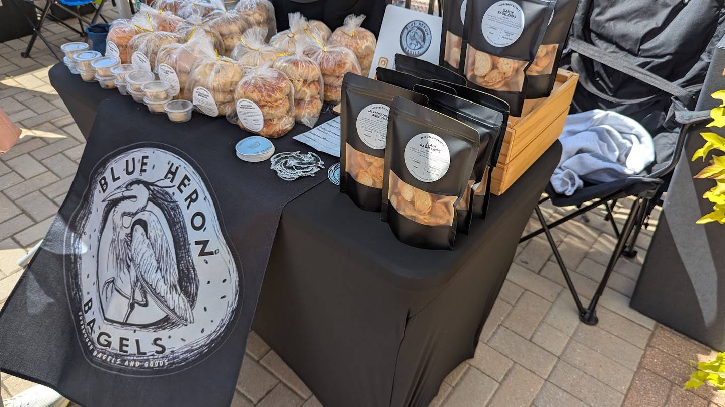 Kim Whisenhunt, owner of Blue Heron Bagels in Shorewood, participated in the "Meet the Makers" event at Will County Brewing Company in Shorewood on Sunday, Aug. 24, 2025.