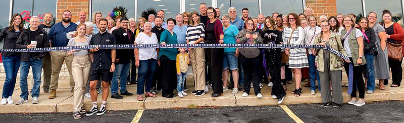 The Sycamore Chamber of Commerce welcoming 35:35 Makers Collective with a ribbon-cutting