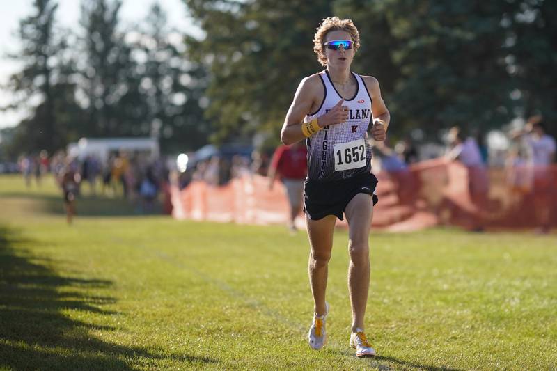 Kaneland’s Evan Nosek finished second in the Eddington cross country invitational at Kaneland High School in Maple Park on Saturday, Sep 21, 2024.