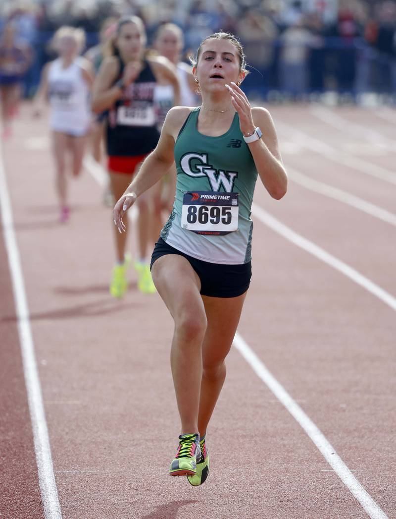 Alexa Novak of Glenbard West during the IHSA Class 3A Lake Park cross country sectional  Saturday, Nov. 2, 2024 in Roselle.