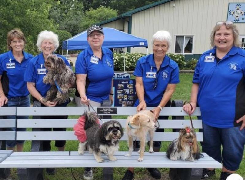 Some members of the Fox Valley Therapy Dog Club team.