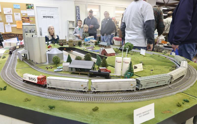 A view of a model train set built by Ray Hammer of Geneseo was on display during the Model Train and Toy Show on Saturday, Feb. 14, 2026 at the Bureau County Fairgounds in Princeton.
