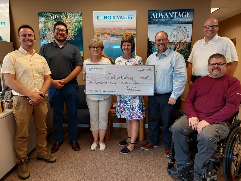 Lighted Way received a $1,500 donation Tuesday, Aug. 22, 2023, from the Illinois Valley Area Chamber of Commerce's Steve Brust Golf Outing.