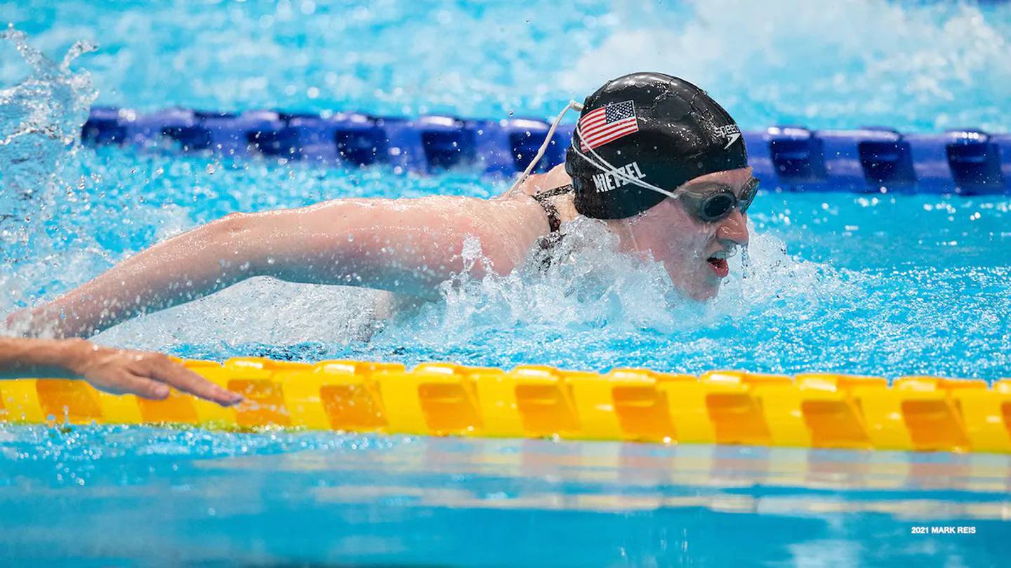 Prairie Ridge graduate Makayla Nietzel swims in the 100-meter butterfly last week at the 2020 Tokyo Paralympic Games.