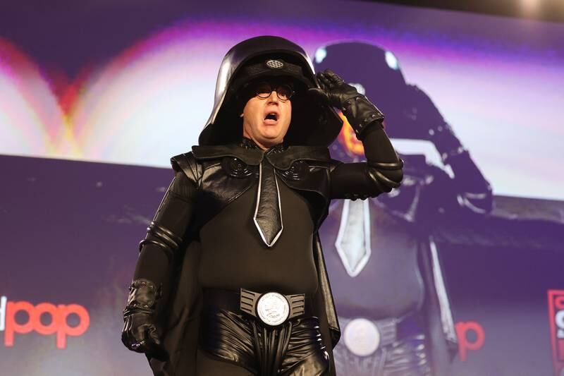 A cosplayer dressed as Lord Helmet, from the movie Space Ball, won an award for judge favorite at the Cosplay Central Showcase at C2E2 Chicago Comic & Entertainment Expo on Sunday, April 2, 2023 at McCormick Place in Chicago.