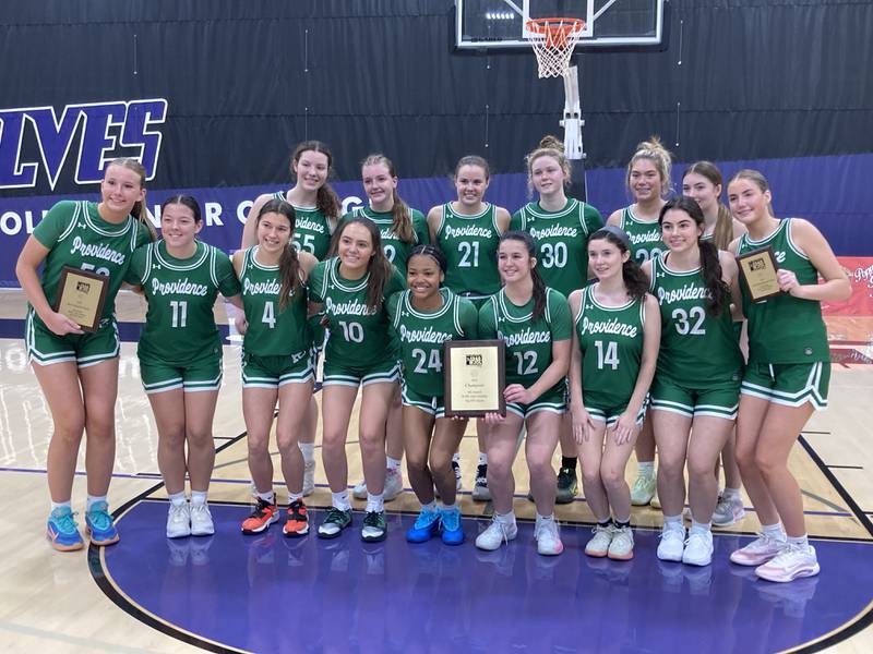 The Providence Catholic girls basketball team.