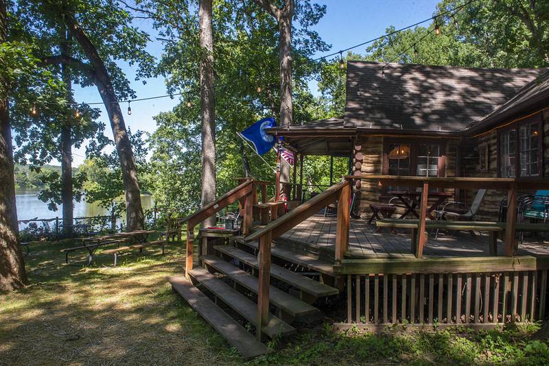 Benedict added a stage to the cabin in order to host musical acts and other events.