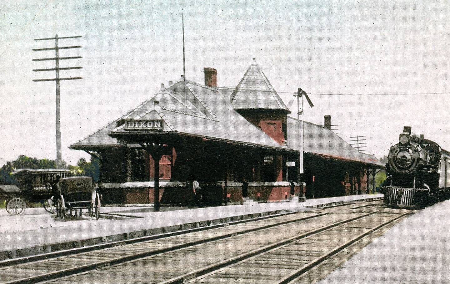 Dixon’s train station in Dement Town, where soldiers departed for the Civil War.