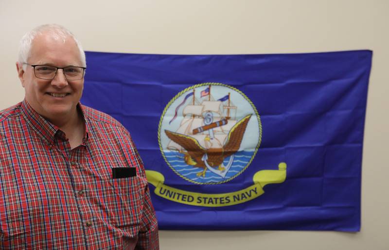 Michael Iwanicki, the superintendent of the McHenry County Veteran's Assistance Commission, in his office on Tuesday, Nov. 4, 2025, at the McHenry County Administration Building in Woodstock. He  plans to retire Jan. 2, 2026, after more than 20 years of connecting McHenry County veterans  to services and programs.