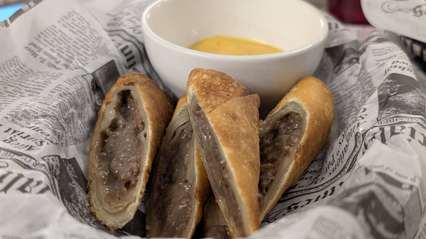 One of the signature menu items at The Curator’s Café inside the inside the American Legion Post 1080 in Joliet, is the philly cheese egg roll, seen. on Wednesday, April 30, 2025.
