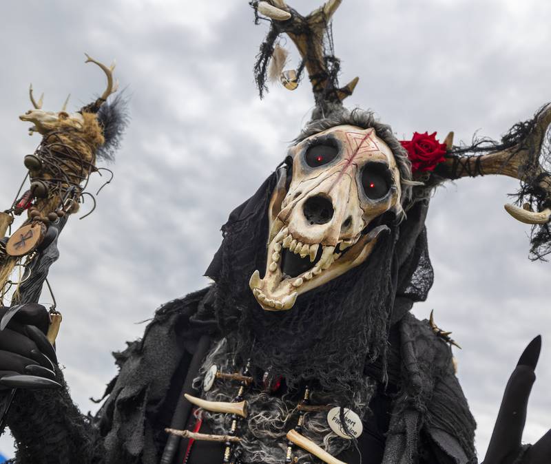 Carolyn Kahon, aka Ember the Cryptid, greet visitors at Fall and Fantasy Fest Saturday, Sept. 20, 2025, in Dixon. The day was full of unique and fantastic people, art and events.