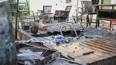 Home damaged in fire Saturday in Woodstock