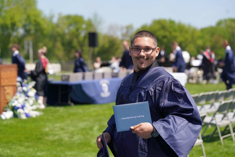 Members of the Cary-Grove High School class of 2026 celebrate their commencement on May 16, 2026.