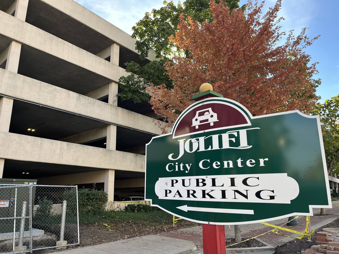 The Ottawa Street parking deck, seen on Tuesday, Oct. 28, 2025, in downtown Joliet.