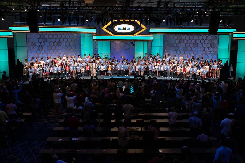The field of competitors for the 2022 Scripps National Spelling Bee being held in National Harbor, Maryland.