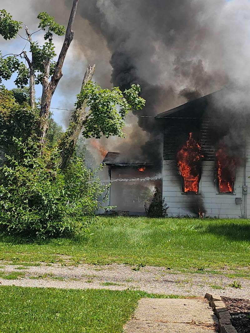 Princeton firefighters responded to a house fire in the 200 block of West Clark Street in Princeton on Friday, July 28, 2023.