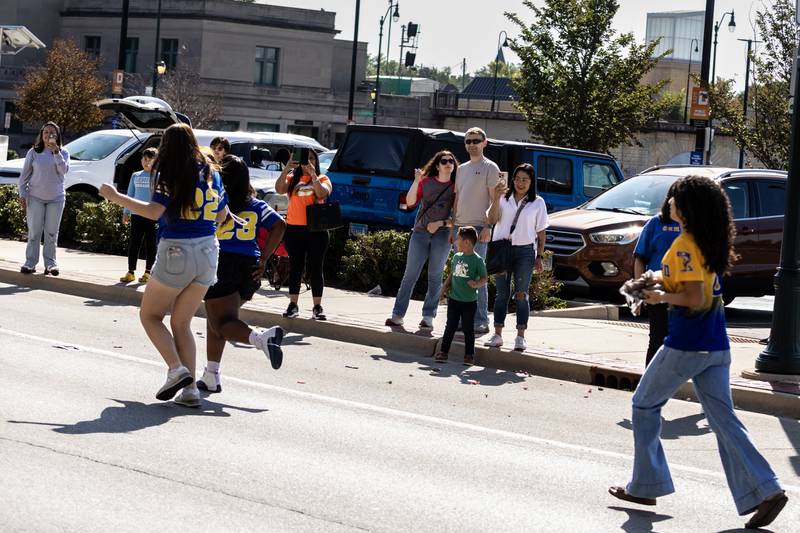 Spectators enjoy the Joliet Central homecoming parade on Sept. 27. 2025.