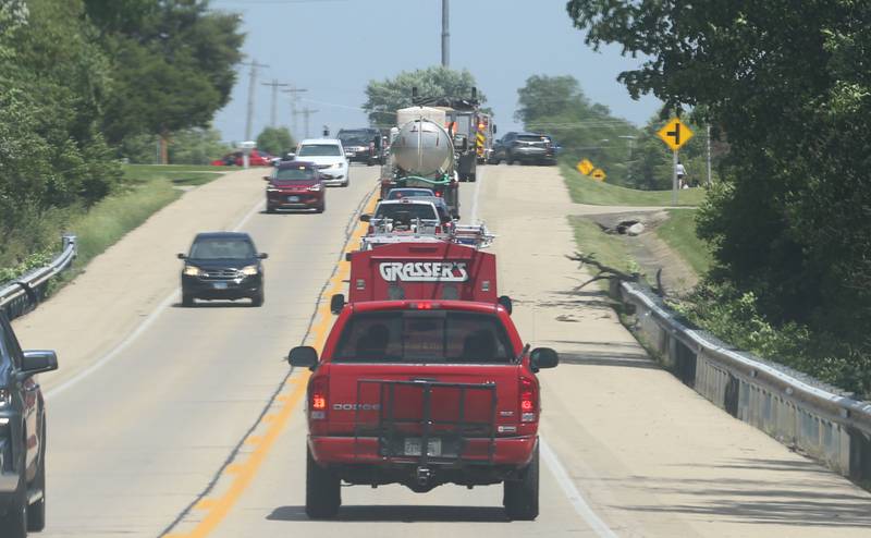 A two vehicle crash involving two cars happened around 2p.m. on U.S. 6 on Tuesday, June 6, 2024 east of La Salle. The crash occurred near the entrance to Senicas Oak Ridge golf course. La Salle police, fire and EMS were all at the scene. Traffic was down to one lane for a short time during the incident.