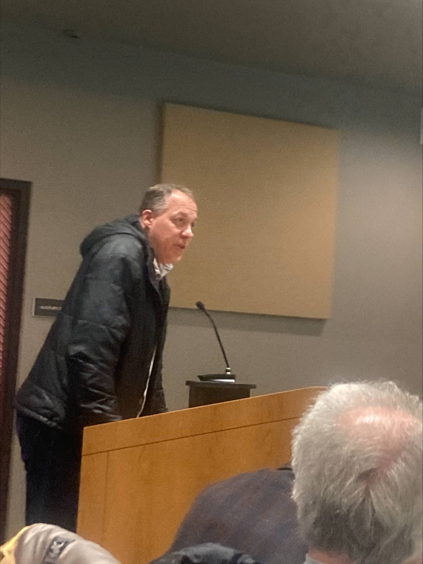 Kevin Diederich, the pastor of Cross Point Church, addresses the Lockport City Council committee of the whole during discussion o .the proposed Serenity Landing housing development on Wednesday, Dec. 3, 2025.