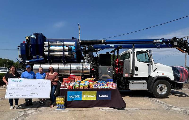 Vactor Manufacturing in Streator held a summer food drive to assist the Streatorland Community Food Pantry.