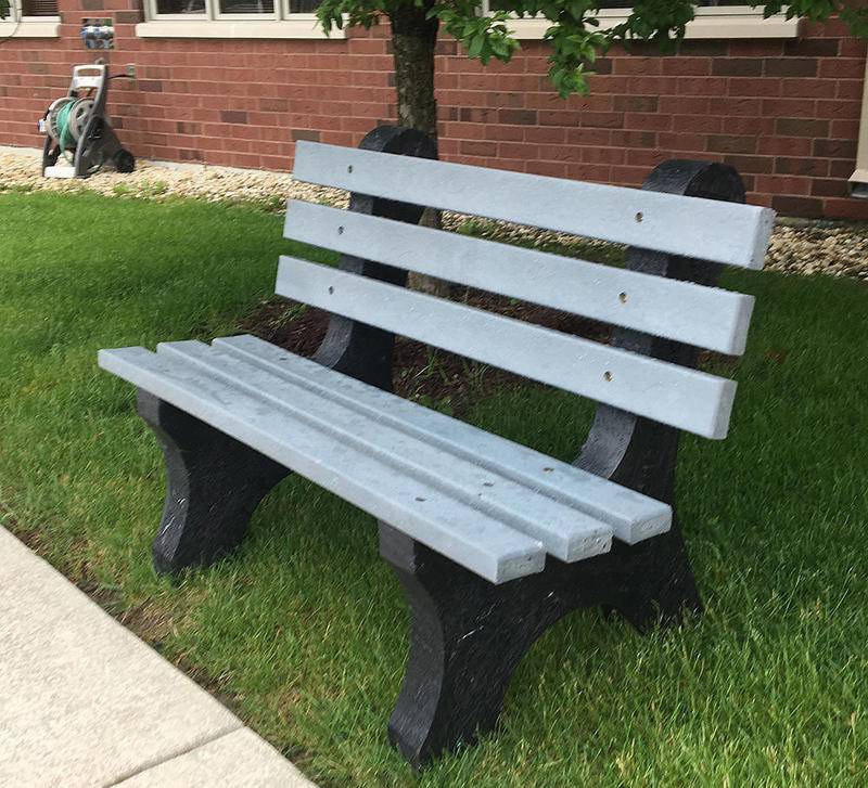 Cashing in plastic Bottle caps, container lids reborn as park benches