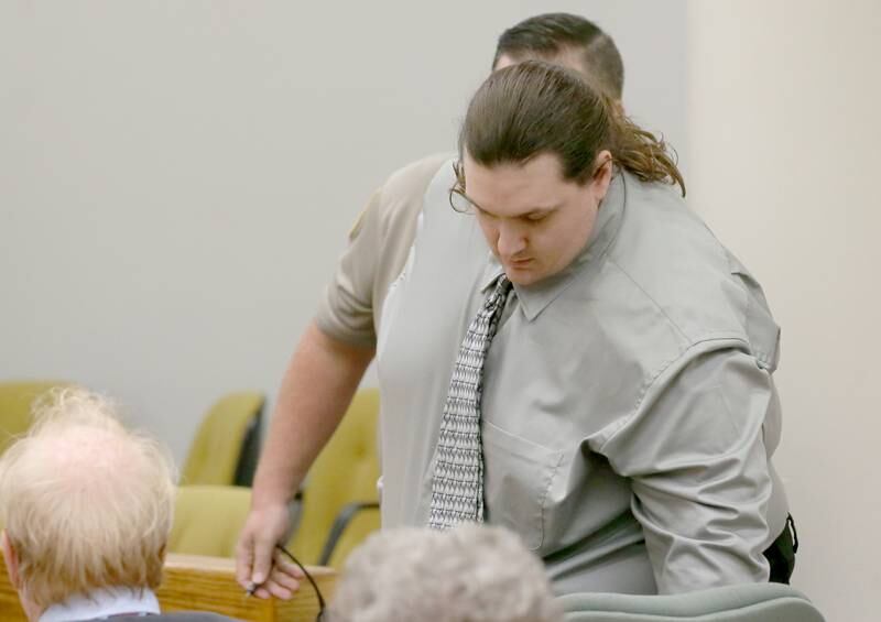Bradley French, takes his seat for the verdict in the Bow-and-Arrow Murder Trial on Thursday, Aug. 17, 2023 at the La Salle County Government Complex in Ottawa.
The jury has found French guilty of 2nd degree murder.