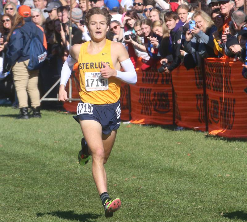 Sterling's Dale Johnson competes in the Class 2A State Cross Country race on Saturday, Nov. 4, 2023 at Detweiller Park in Peoria.