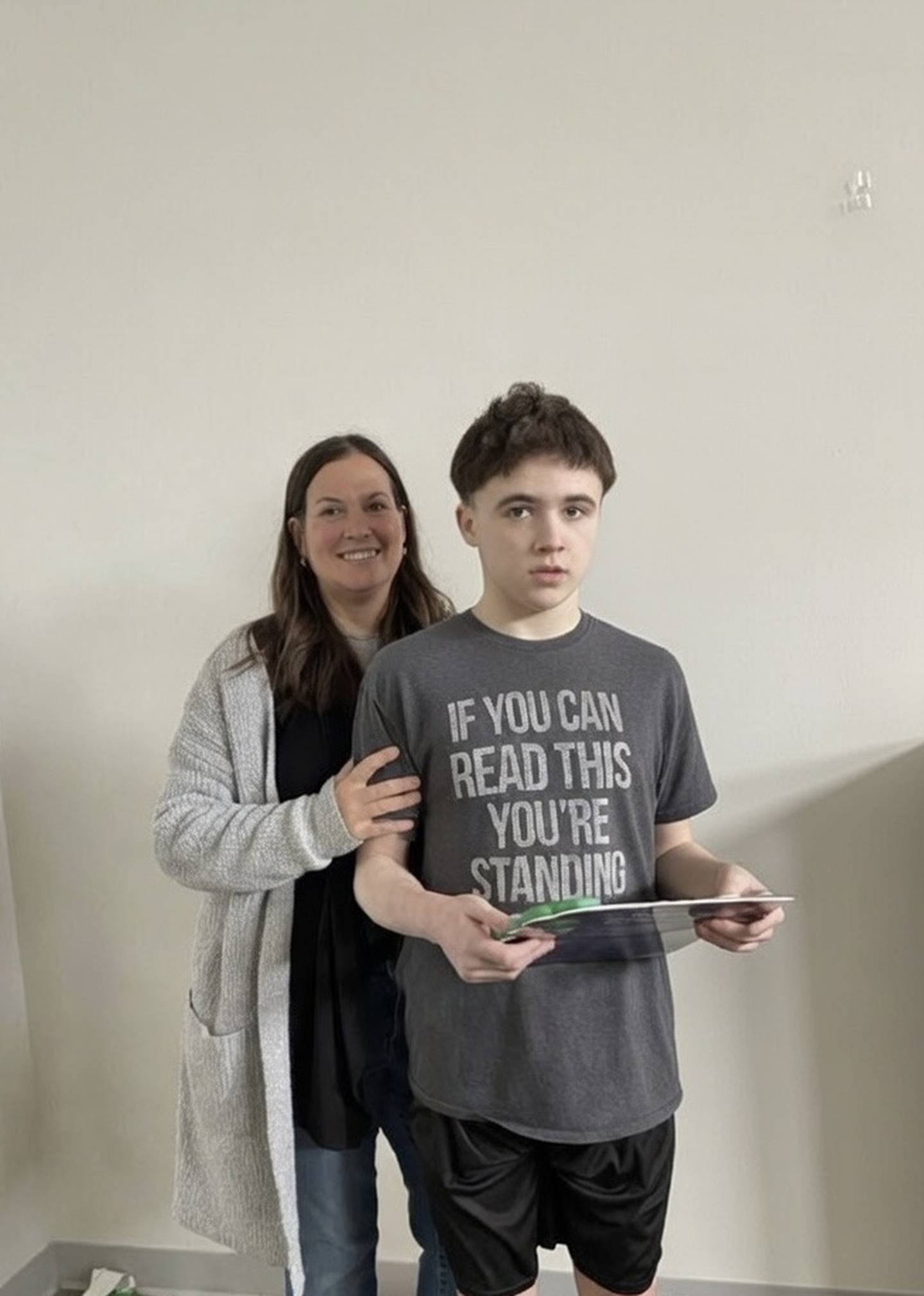 Jen Ivey and her son Mitchell.