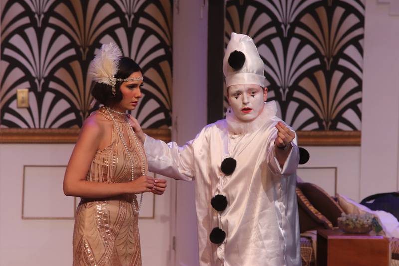 Emily Chaviano  plays Maggie and Colin McGonagle is Max as Pagliacci the Clown in the Timber Lake Playhouse production of "Lend Me a Tenor,
 running now through Sunday.