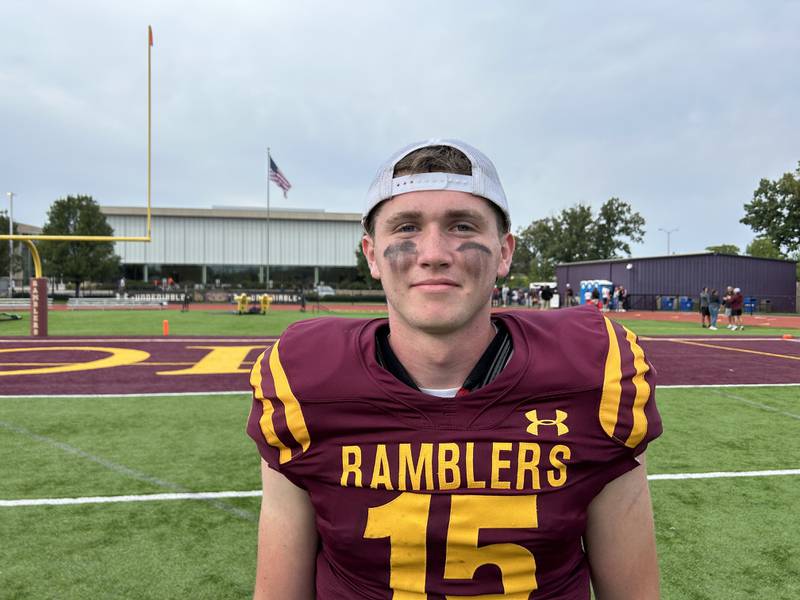 Loyola quarterback Ryan Fitzgerald threw for three touchdowns and rushed in for another in the Ramblers' 41-24 win over Brother Rice on Saturday in Wilmette.