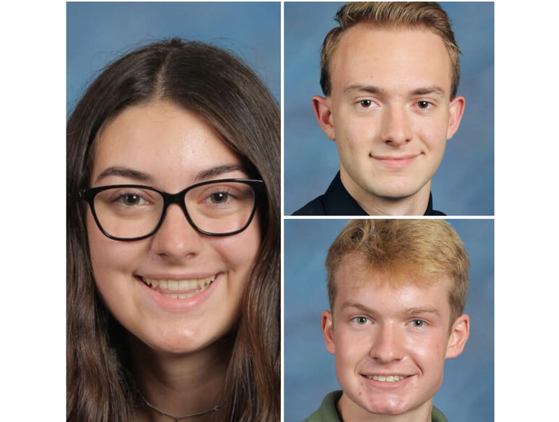 Joliet Catholic Academy recently announced its Students of the Month for November. These are Abigail Weiss (left), Xander Allgood (top) and Andrew Birsa (bottom).