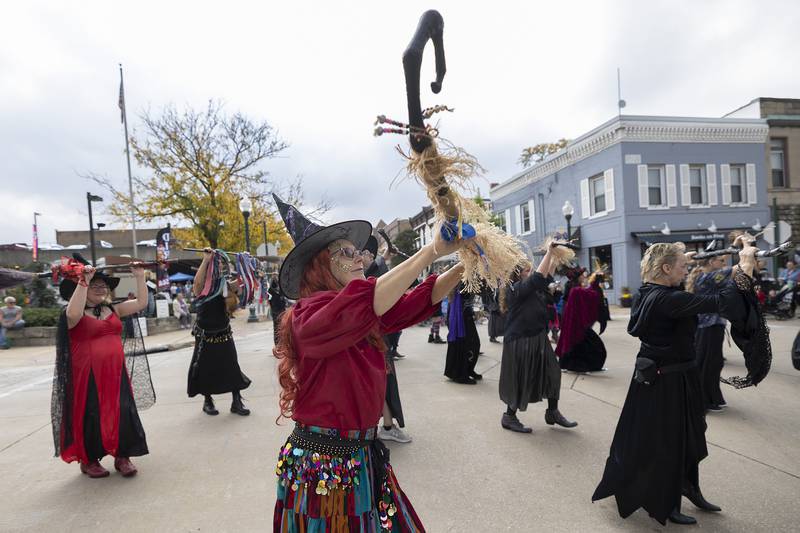 The Dixon Country Dancers put on their witches dance Saturday, Oct. 18, 2025, at Dixon’s Scarecrow Fest.