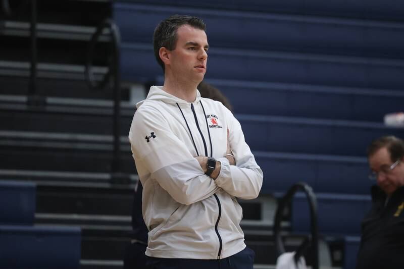 St. Viator head coach Michael O’Keeffe during the game against Joliet Catholic.