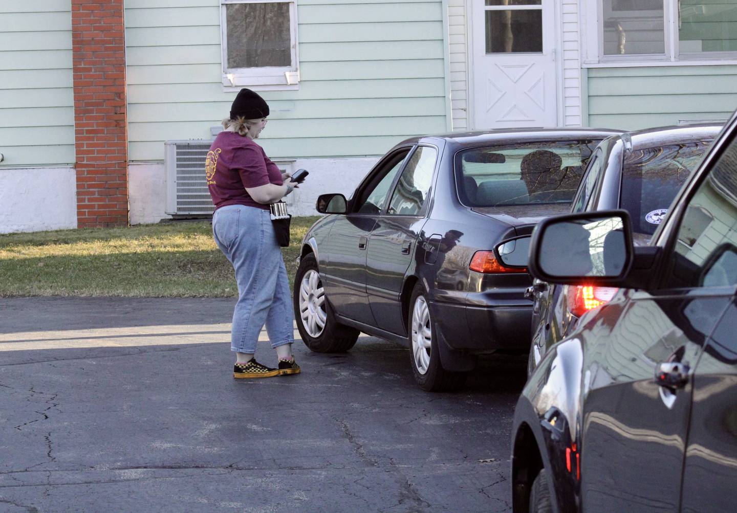 Orders are being taken as cars line up outside Meusel's Dairy Delite on Seventh Street in Dixon on March 1, 2023.