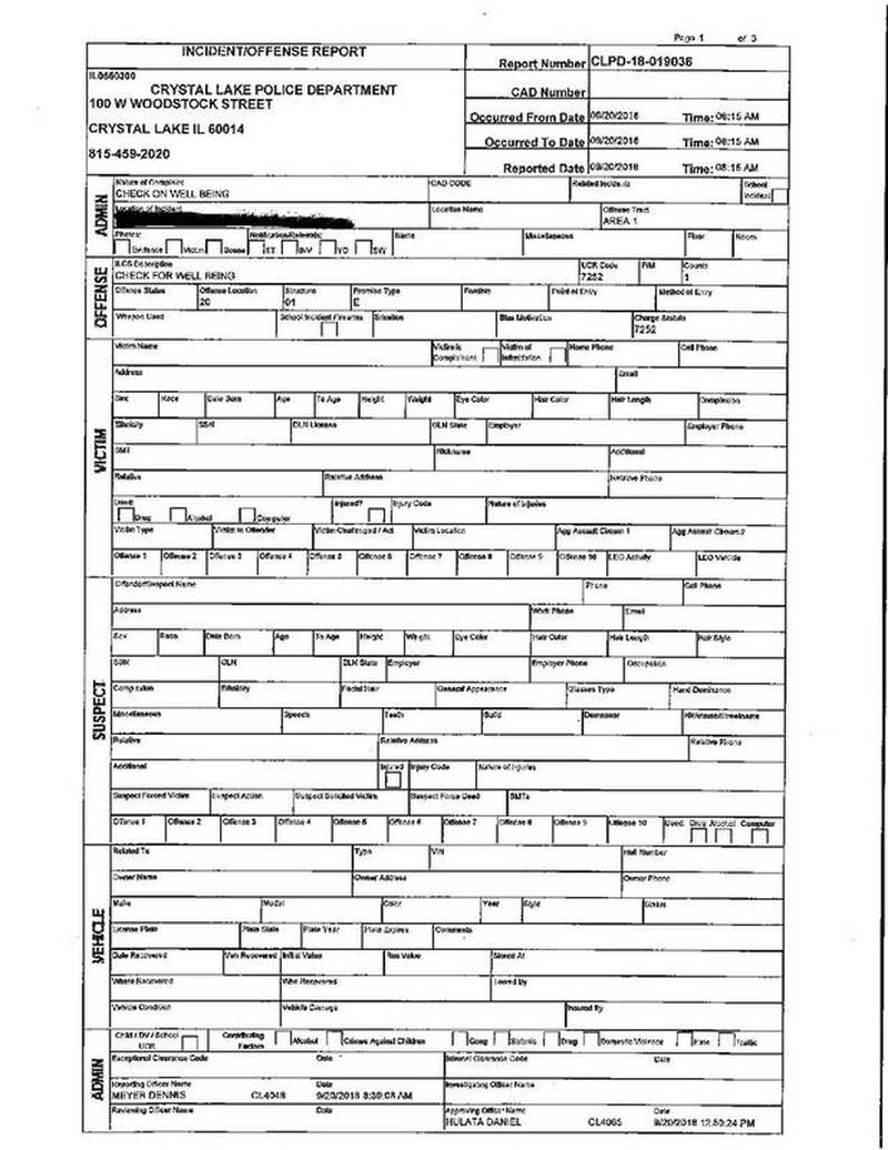 5 years of police reports from home of missing Crystal Lake boy
