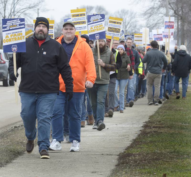 Notice a picket line on U.S. 6 in Ottawa around noon Wednesday, Jan. 31, 2024? About 50 members of the Teamsters Union picketed for higher wages and benefits.