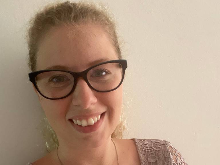 Lauren Iverson-O'Malley said the $10,000 in student loan forgiveness will help her meet her monthly requirements, Aug. 24, 2022.