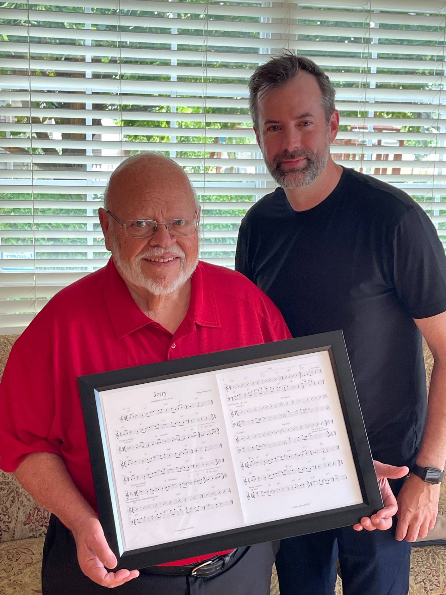 Chicago jazz musician Shawn Maxwell (right), a former student of Jerry Lewis (left), wrote a piece called “Jerry," which is featured on Maxwell’s 2023 J-Town Suite album.