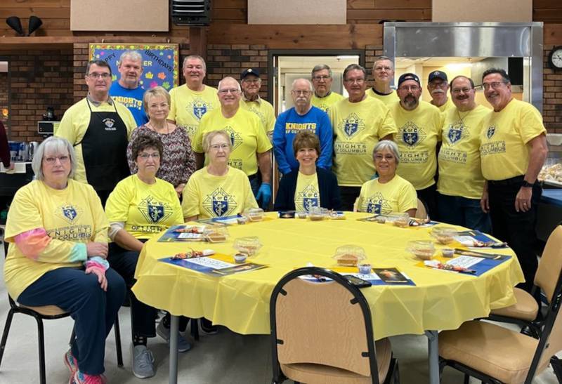 The Knights and Lady Knights of Columbus God’s Divine Mercy Council #14463 fed over 150 seniors at Senior Services Associates of Kendall County on Tuesday, Nov. 14, 2023.