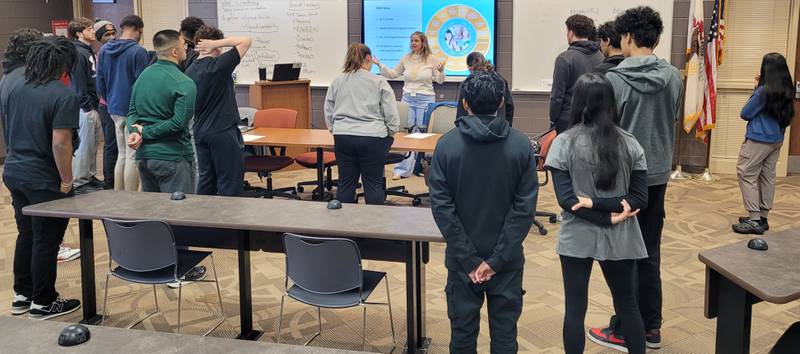DeKalb High School students receiving Essential Skills Certificate of Employability