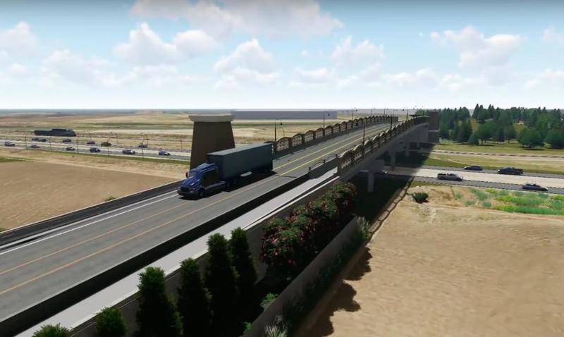 The proposed Compass Business Park would include a gateway bridge over Route 53, pictured in this screen capture from a YouTube 3D video made by NorthPoint Development.