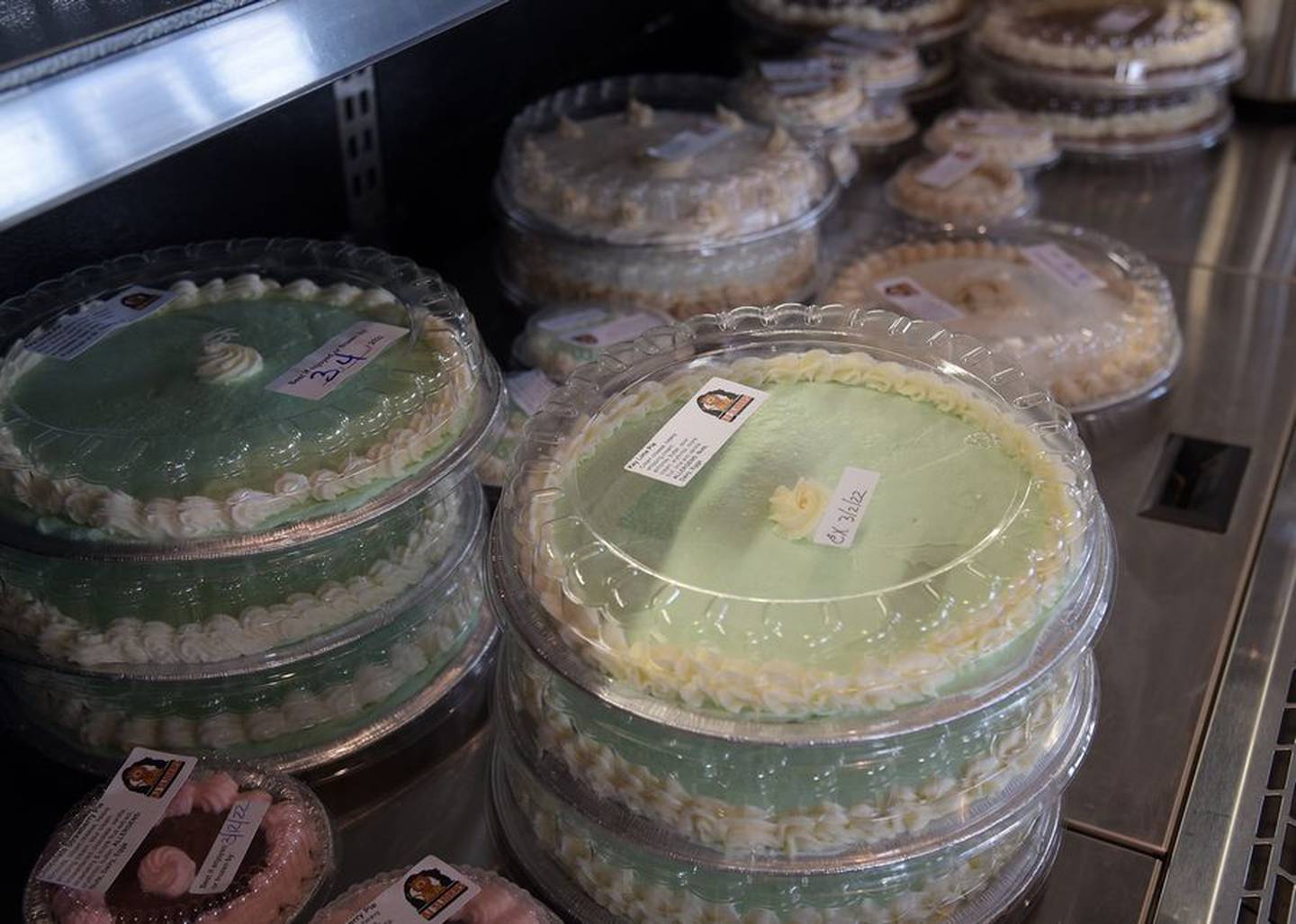 Key lime, cashew butter and chocolate mousse pies made without any gluten, sugar, wheat or soy are popular at AJ's Hangout in South Elgin. The cream cheese pies are made with a butter almond crust.
